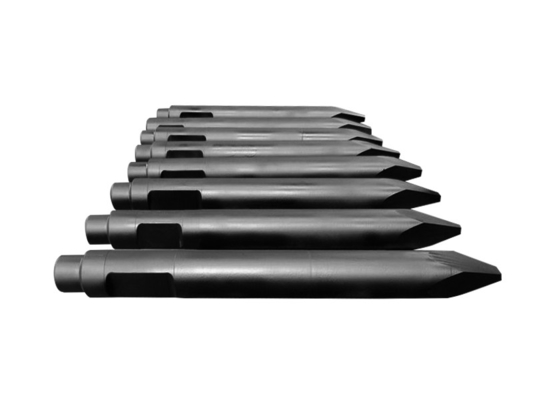 Hydraulic Excavator Rock Breaker Chisel 75mm Disesuaikan